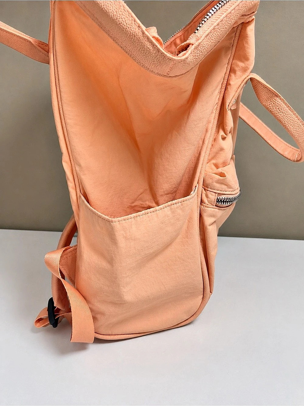 Spacious Peach Nylon-Style Backpack- Excellent condition - Picture 4 of 8
